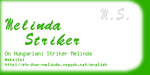 melinda striker business card